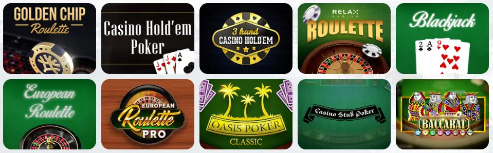 Jeux de table au FUNBET CASINO