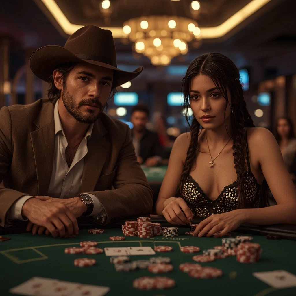 photo de deux joueurs de poker FUNBET CASINO